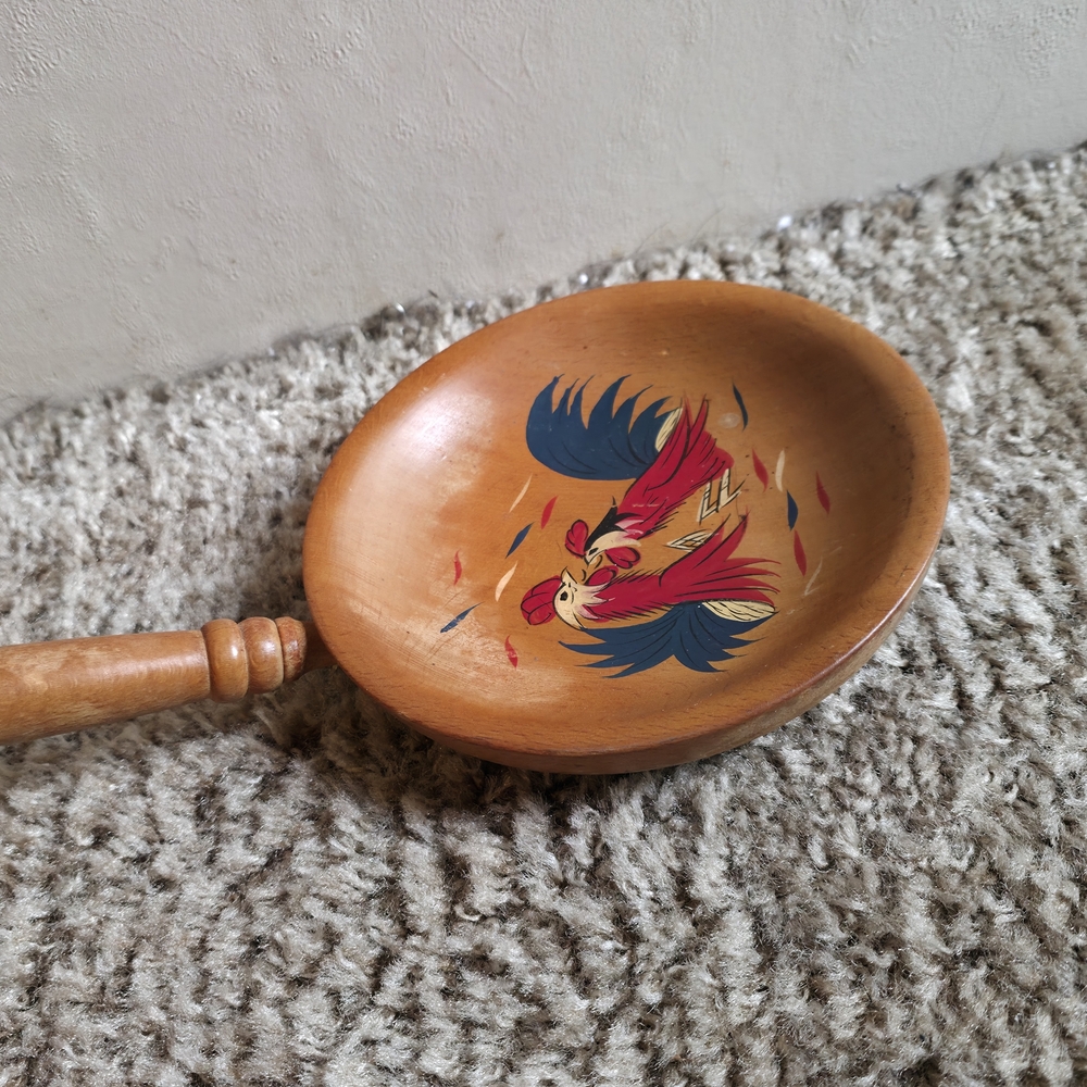 Rustic Rooster Decorative Wooden Bowl - Picture 4 of 6